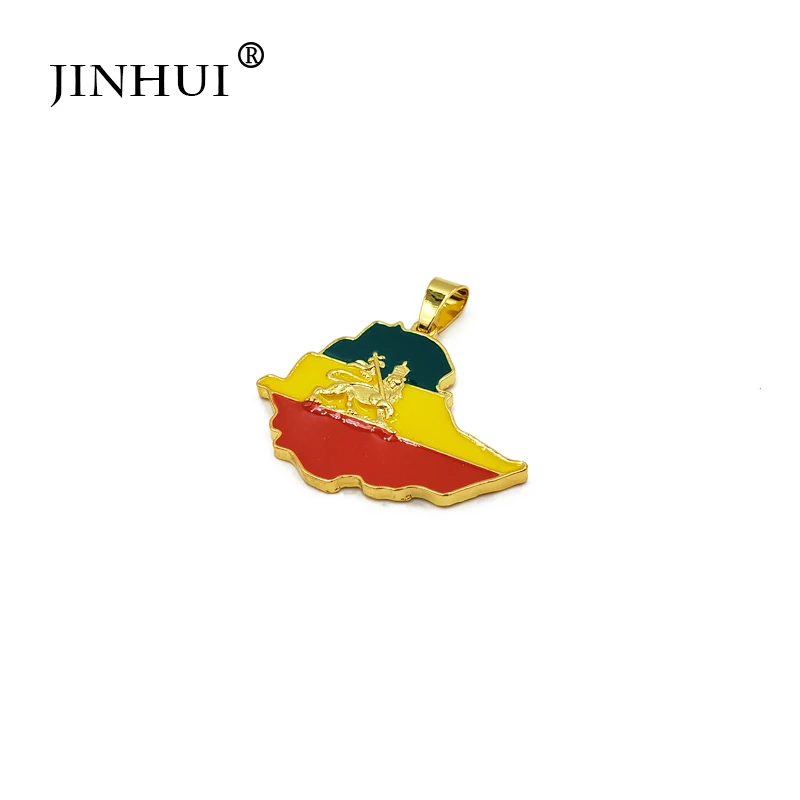 JINHUI Модные женские новые цветные фиопийские золотые ожерелья кулон для мужчин 45