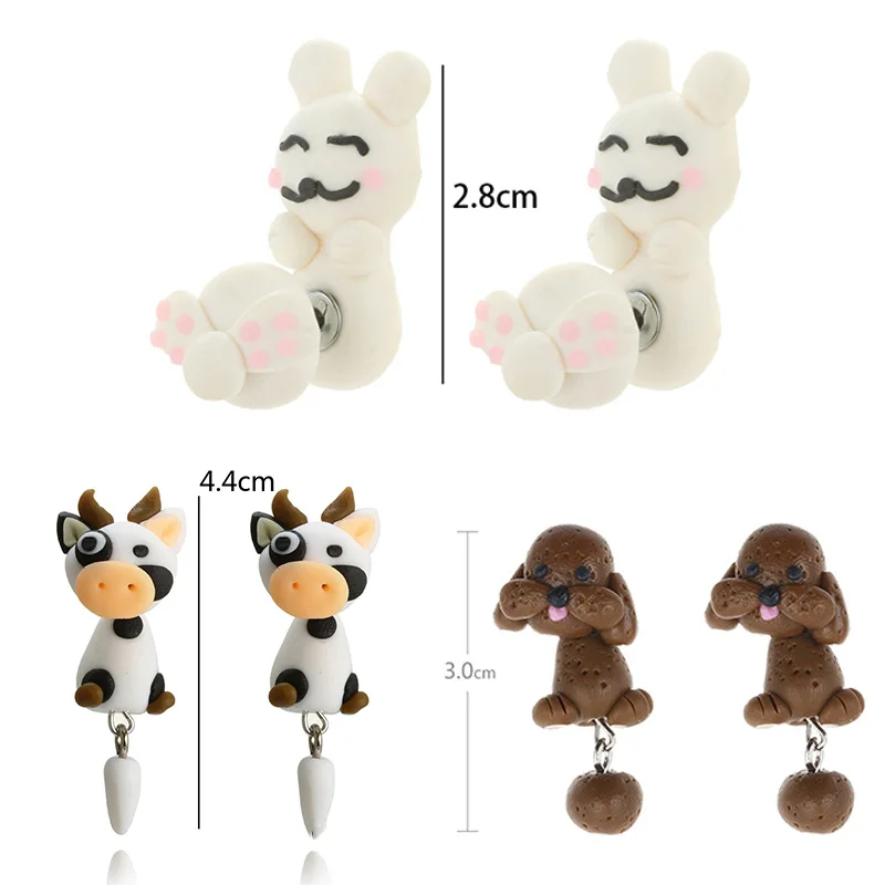 Cute 3D Animal Polymer Clay Earrings Star Astronaut Asymmetric Stud Earrings Jewelry For Women Fashion Jewelry Handmade
Cute 3D Animal Polymer Clay Earrings Star Astronaut Asymmetric Stud Earrings Jewelry For Women Fashion Jewelry Handmade