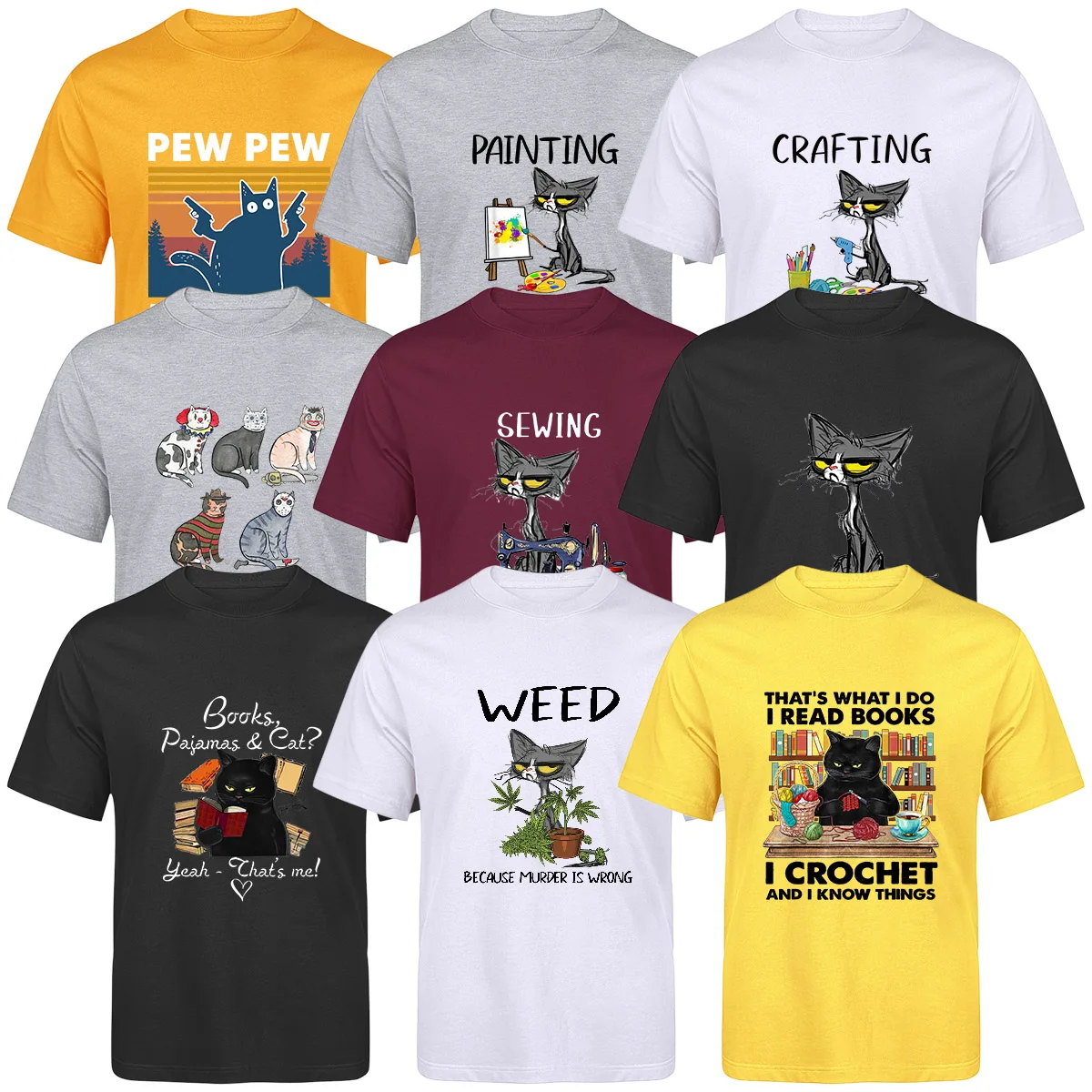 Pew Pew Madafakas Tshirt Novelty Funny Black Cat Vintage Funny Shirt Humor Gift Women's T-Shirts Multiple Pictures Optional Tee
Pew Pew Madafakas Tshirt Novelty Funny Black Cat Vintage Funny Shirt Humor Gift Women's T-Shirts Multiple Pictures Optional Tee