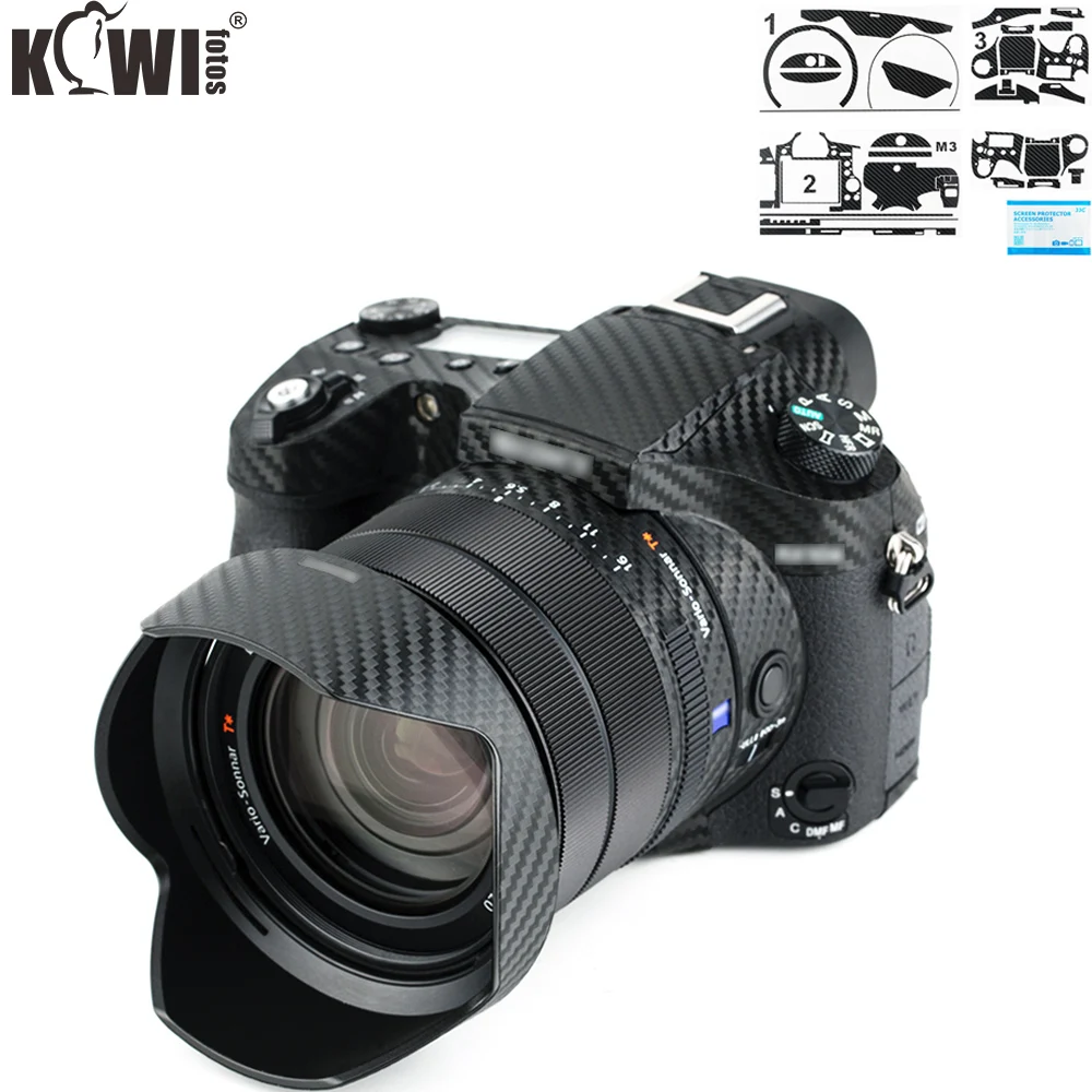 Комплект защитной пленки для кожи киви, наклейка для корпуса камеры Sony RX10 IV RX10 III, пленка с защитой от царапин, углеродное волокно, черный 
Комплект защитной пленки для кожи киви, наклейка для корпуса камеры Sony RX10 IV RX10 III, пленка с защитой от царапин, углеродное волокно, черный