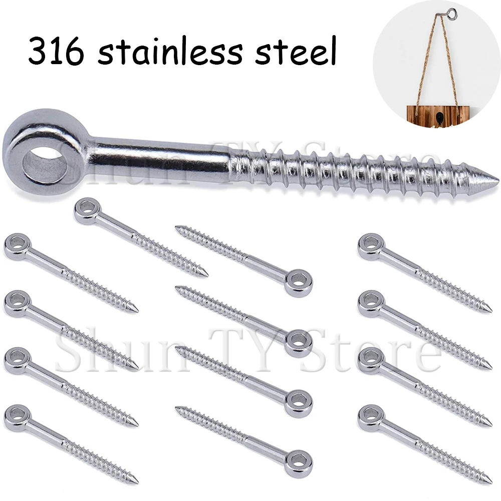 316 Stainless Steel Eye Shape Screws Metal Hook,Wood Terminal Ring Eyelet Hooks Self Tapping Hooks Anti-rust And Water Resistant
316 Stainless Steel Eye Shape Screws Metal Hook,Wood Terminal Ring Eyelet Hooks Self Tapping Hooks Anti-rust And Water Resistant