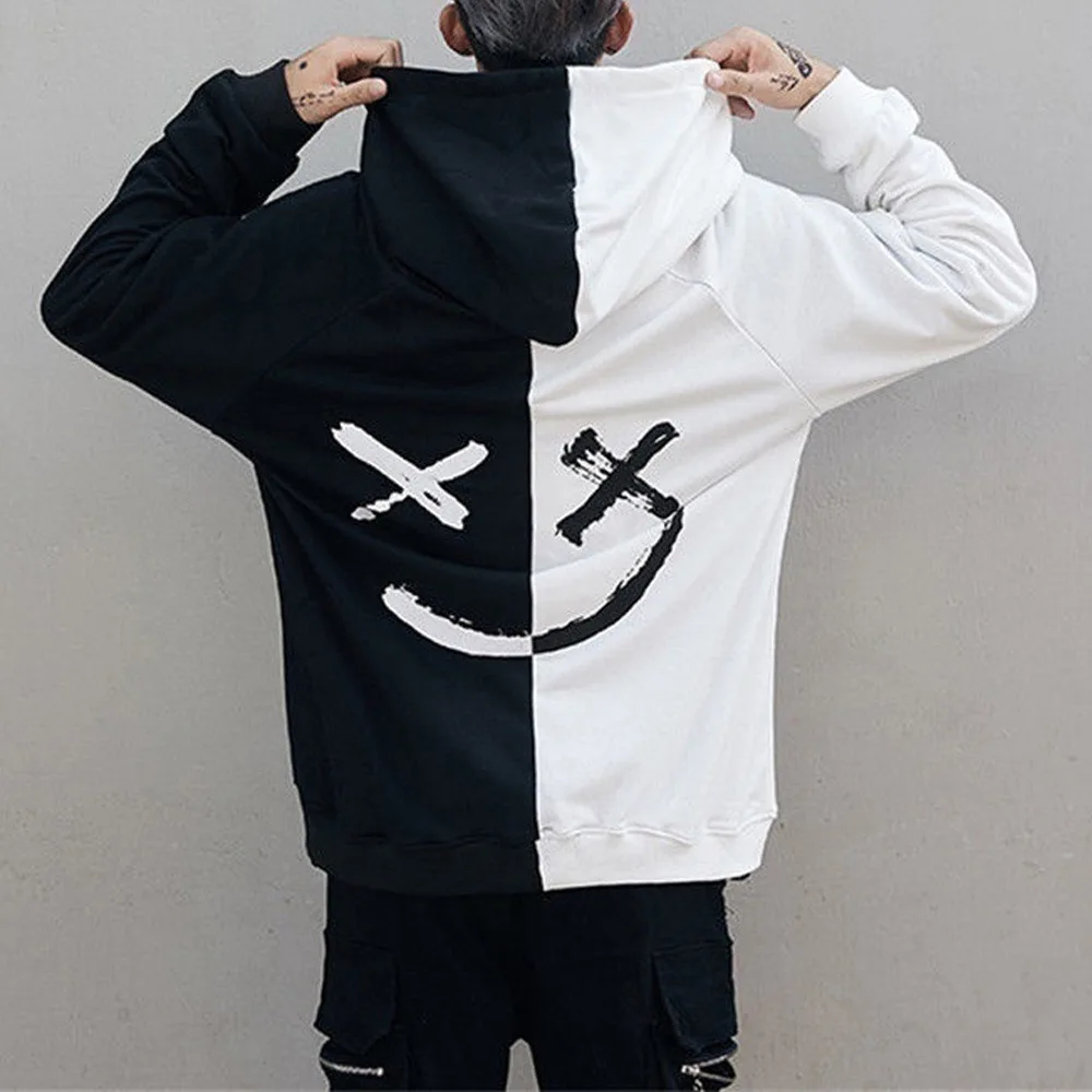 2021 Men's Hoodie Sweatshirts Fashion Happy Smile Print Patchwork Hooded Sweatshirts Men Woman Hip Hop Pullovers Couple Streetwe
2021 Men's Hoodie Sweatshirts Fashion Happy Smile Print Patchwork Hooded Sweatshirts Men Woman Hip Hop Pullovers Couple Streetwe