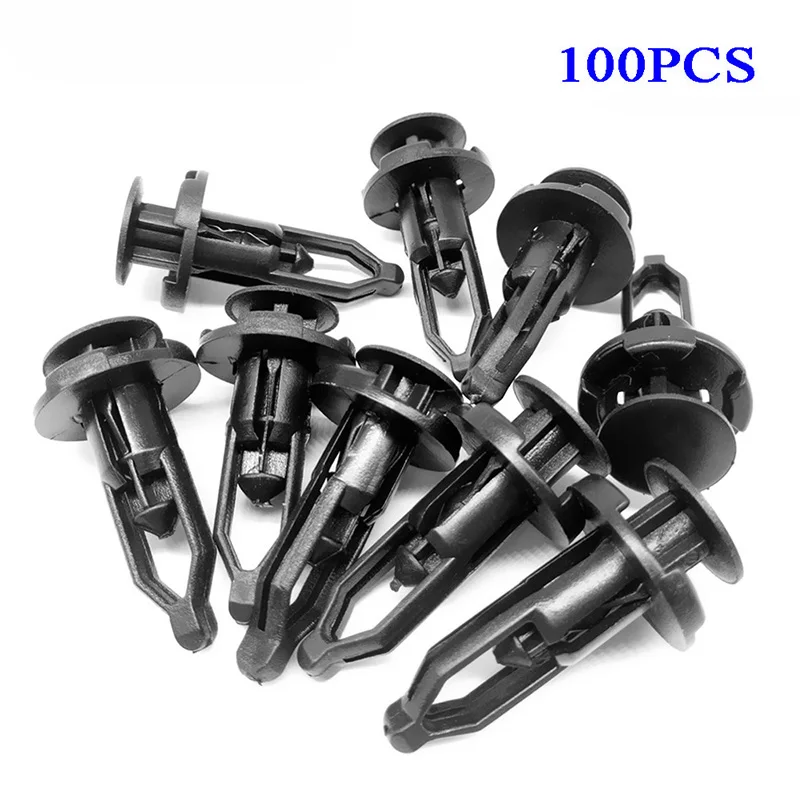 100pcs 9mm Push-type Fastener Clips Car Accessory Black Bumper For Bumper Rear Cover Push-type Clamp Plastic Fixed Clip Tools
100pcs 9mm Push-type Fastener Clips Car Accessory Black Bumper For Bumper Rear Cover Push-type Clamp Plastic Fixed Clip Tools