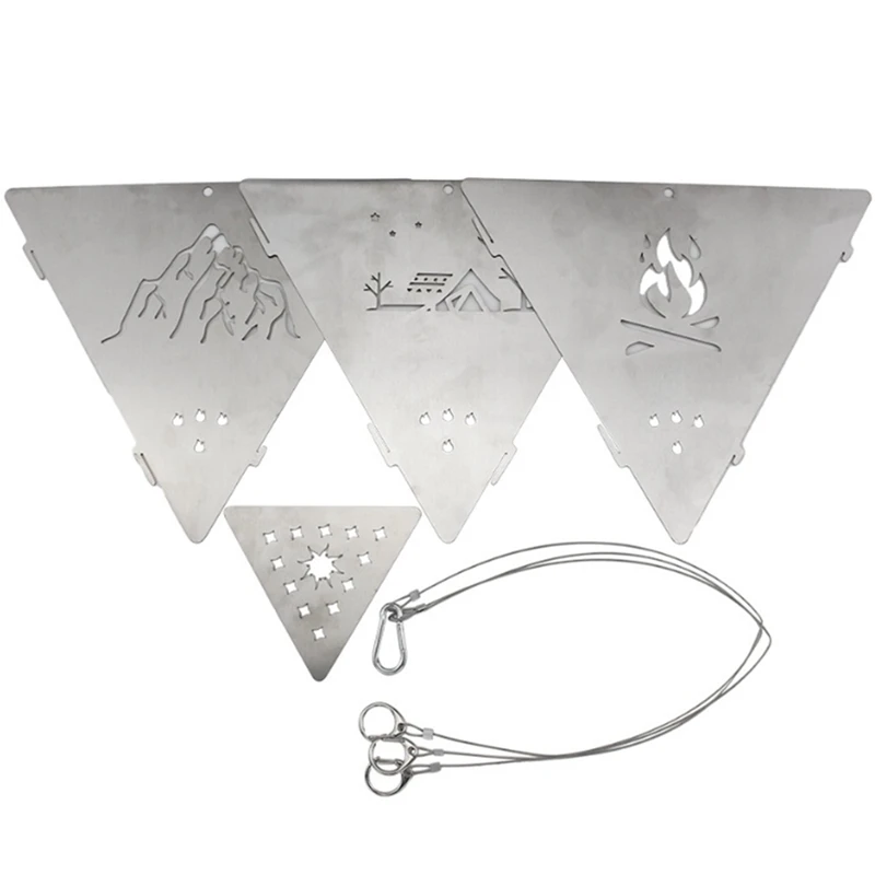 Triangular Wood Burning Stove Portable Camping Hanging Stove Outdoor Barbecue Stainless Platform
Triangular Wood Burning Stove Portable Camping Hanging Stove Outdoor Barbecue Stainless Platform