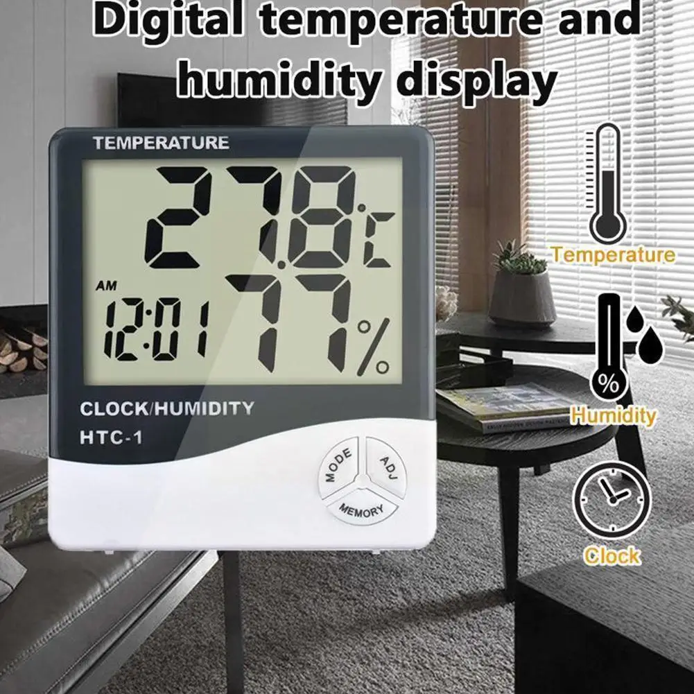 

Цифровая метеостанция, комнатный гигрометр с ЖК дисплеем, цифровой прибор для измерения влажности и температуры