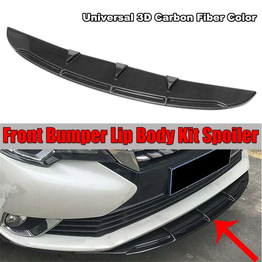 Carbon Fiber Style Car Front Bumper Lip Splitter Spoiler Diffuser Body Protector
Carbon Fiber Style Car Front Bumper Lip Splitter Spoiler Diffuser Body Protector