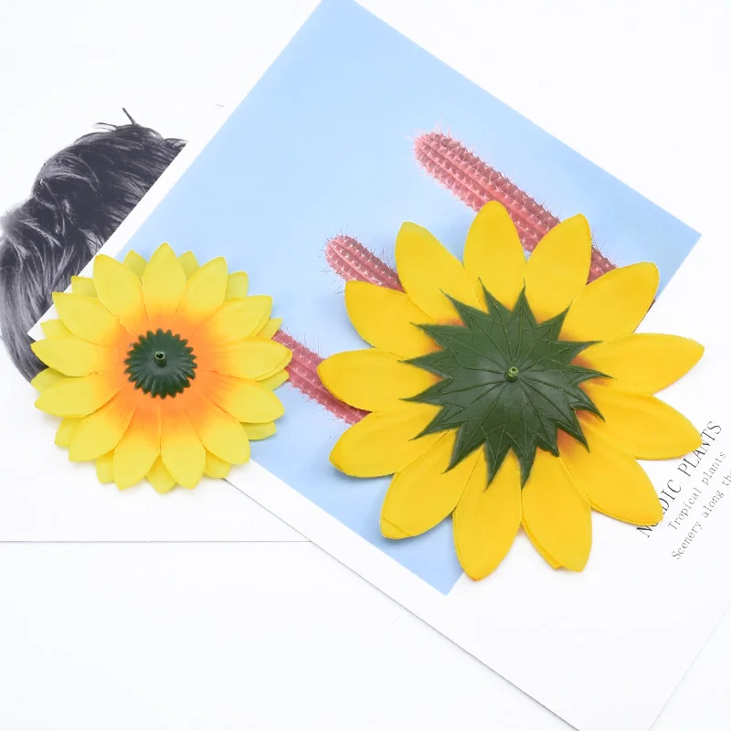 5 Pieces Big Silk Sunflower Decorative Flowers Wreaths Christmas Decorations for Home Diy Gifts Box Cheap Artificial Plants | Дом и сад