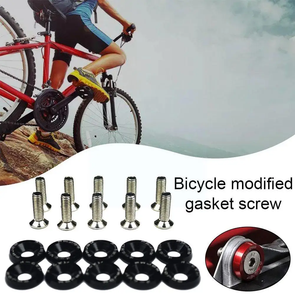 10Pcs/Set Scooter Fasteners Screws Gasket Handle Bar Decorative Washers Fixing Screws Screw MTB Accessories Bike MTB Screw H3W6
10Pcs/Set Scooter Fasteners Screws Gasket Handle Bar Decorative Washers Fixing Screws Screw MTB Accessories Bike MTB Screw H3W6