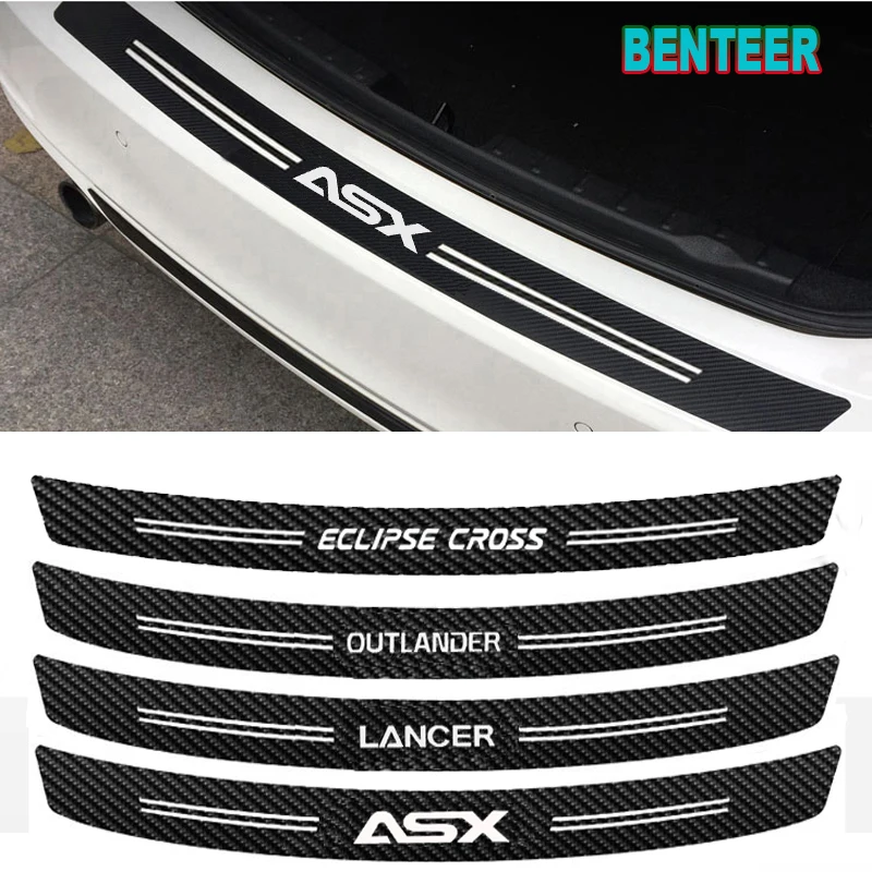 Наклейка на задний бампер из углеродного волокна для Mitsubishi Lancer Outlander ASX ECLIPSECROSS