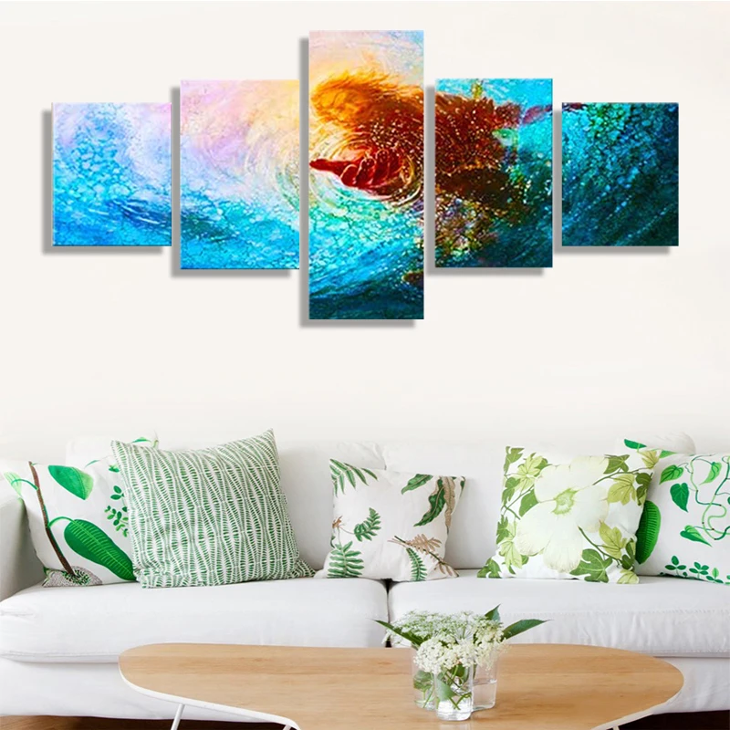 5 Piece The Hand of Jesus Reaching Into Water Canvas Wall Art Full of Hope Prints Artwork Posters decoration painting
5 Piece The Hand of Jesus Reaching Into Water Canvas Wall Art Full of Hope Prints Artwork Posters decoration painting