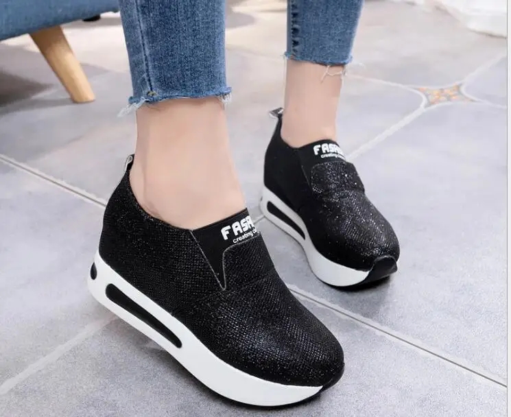 Fashion High Heel Lady Casual Shoes Woman Sneakers Leisure Platform Shoes Breathable Height Increasing Women's wedge heels Shoes 
Fashion High Heel Lady Casual Shoes Woman Sneakers Leisure Platform Shoes Breathable Height Increasing Women's wedge heels Shoes
