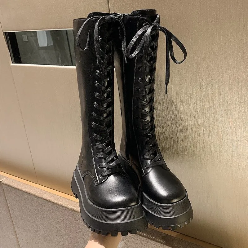 Size 35-40 2022 Women's Boots Winter Autumn Locomotive Shoes Woman Med Heels Fashion Ladies British Boot Knee-high
Size 35-40 2022 Women's Boots Winter Autumn Locomotive Shoes Woman Med Heels Fashion Ladies British Boot Knee-high