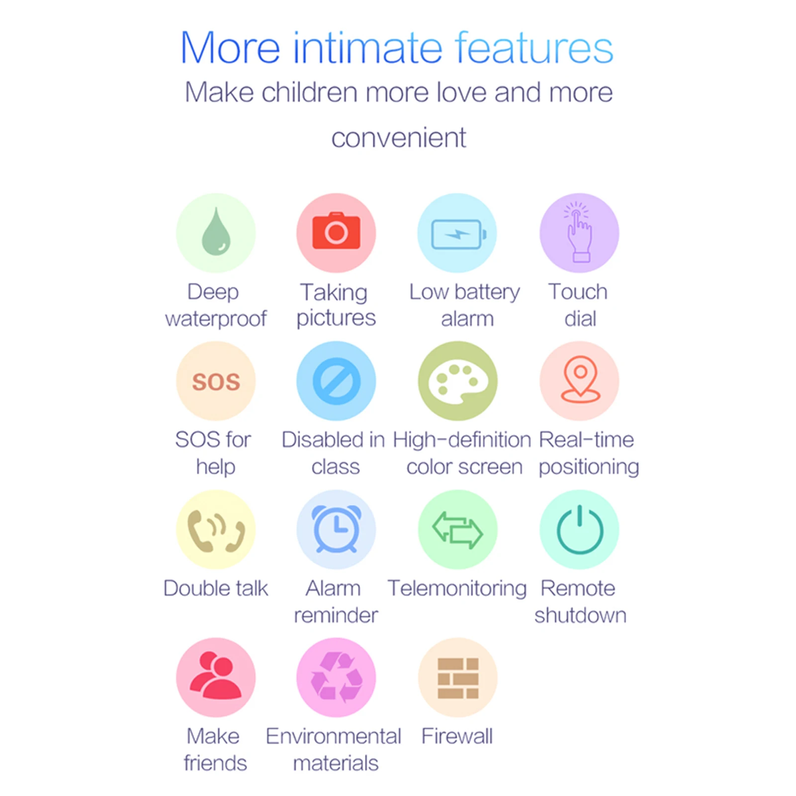 S12 Kids Children Smart Bracelet T-racker IP67 Water Resistance Built-in 400mAh High Capacity Cell Replacement for Android IOS
S12 Kids Children Smart Bracelet T-racker IP67 Water Resistance Built-in 400mAh High Capacity Cell Replacement for Android IOS