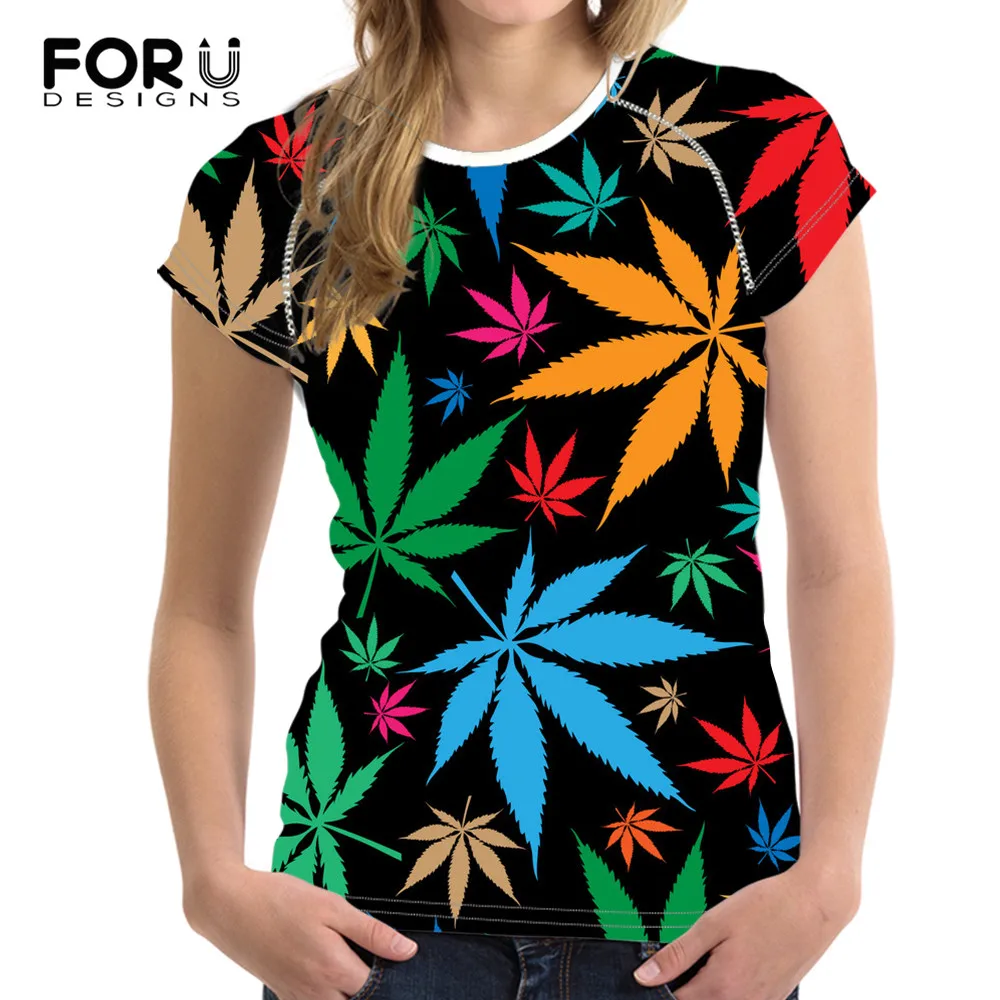FORUDESIGNS Black Crop Top Women Short Sleeve Tshirt Colorful Leaves Print Summer Female Casual Tees Ladies Oversized Clothing
FORUDESIGNS Black Crop Top Women Short Sleeve Tshirt Colorful Leaves Print Summer Female Casual Tees Ladies Oversized Clothing