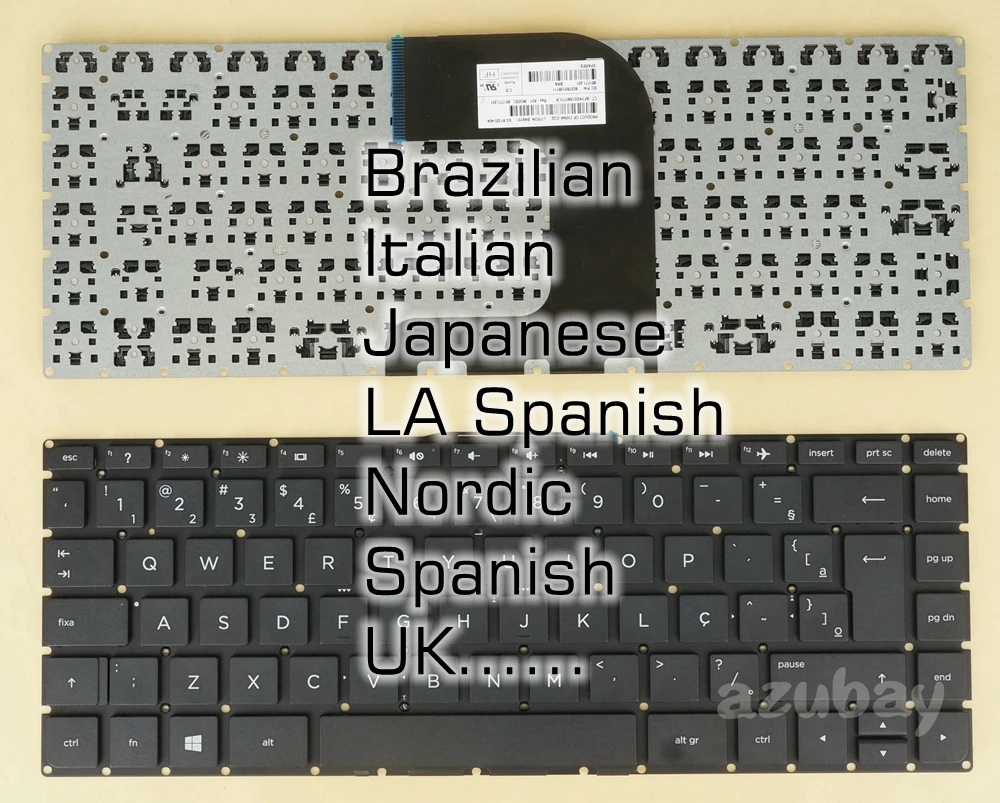 

UK Portuguese Italian Japan LA Spanish Nordic Keyboard For HP Home 14q-aJ000 240 g4 g5, 245 g4 g5, 246 g4 g5 851771-201 SN9151