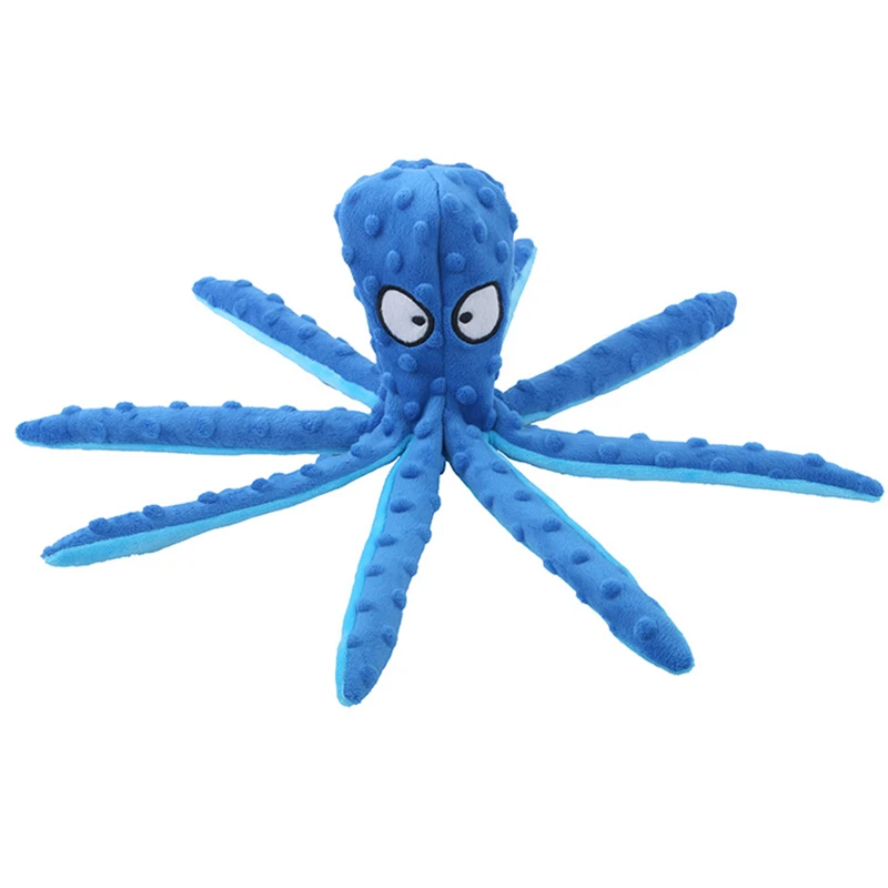 

8 Legs Soft Octopus Plush Dog Toy With Crinkle Paper Stuffingless Dog Chew Toy For Puppy Dogs Medium Small Gift Christmas
