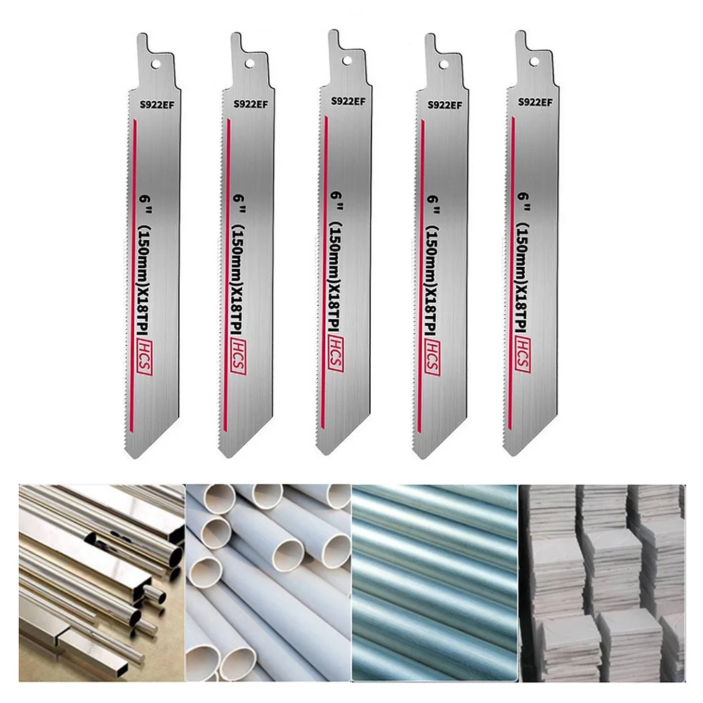 5 Pcs S922EF Reciprocating Saw Blade Cutter Power Tool Accessory Wood Plastic Metal Pipe PVC Pipe Cutting Jigsaw
5 Pcs S922EF Reciprocating Saw Blade Cutter Power Tool Accessory Wood Plastic Metal Pipe PVC Pipe Cutting Jigsaw