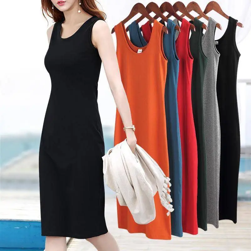Bottomed dress long suspender vest long large women's fat mm dress spring and summer students bottomed long
Bottomed dress long suspender vest long large women's fat mm dress spring and summer students bottomed long