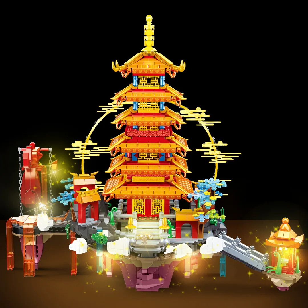 Mailackers Architecture Guanghan Palace Penglai Fairy Pavilion Mythical Building Children's Diy Toy Building Block Model Gift
Mailackers Architecture Guanghan Palace Penglai Fairy Pavilion Mythical Building Children's Diy Toy Building Block Model Gift