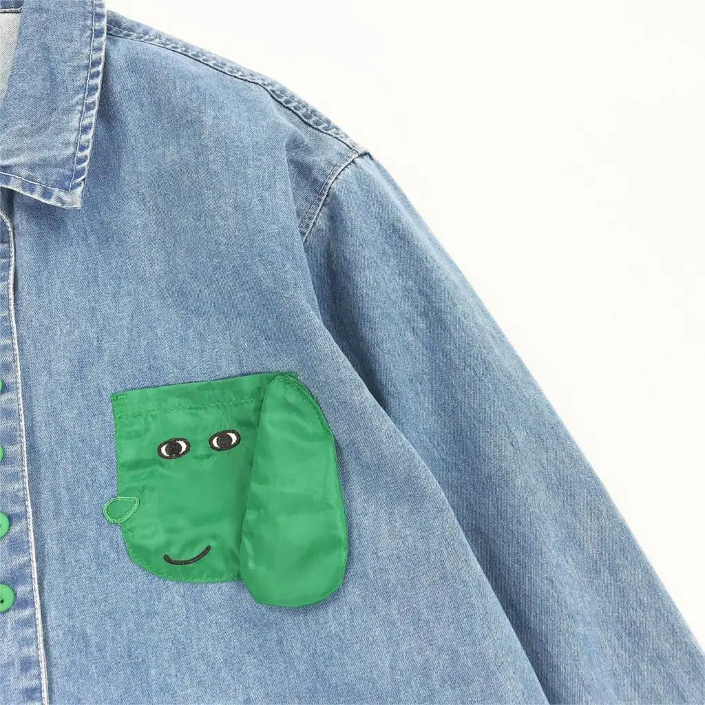 Dog Patch Ladies Loose Blouse Long Sleeve Turn Down Collar Autumn Winter Simple New Design Women Basic Denim Shirt Cartoon
Dog Patch Ladies Loose Blouse Long Sleeve Turn Down Collar Autumn Winter Simple New Design Women Basic Denim Shirt Cartoon