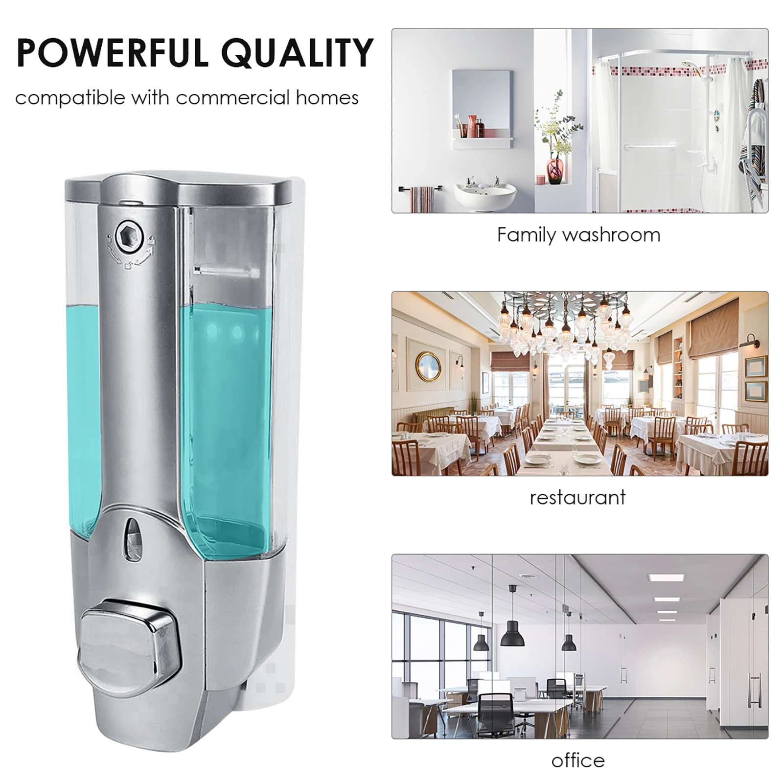 350ml Kitchen Bathroom Wall Mounted Liquid Soap Dispenser Bathroom Soap Dispenser Shampoo Containers 
350ml Kitchen Bathroom Wall Mounted Liquid Soap Dispenser Bathroom Soap Dispenser Shampoo Containers
