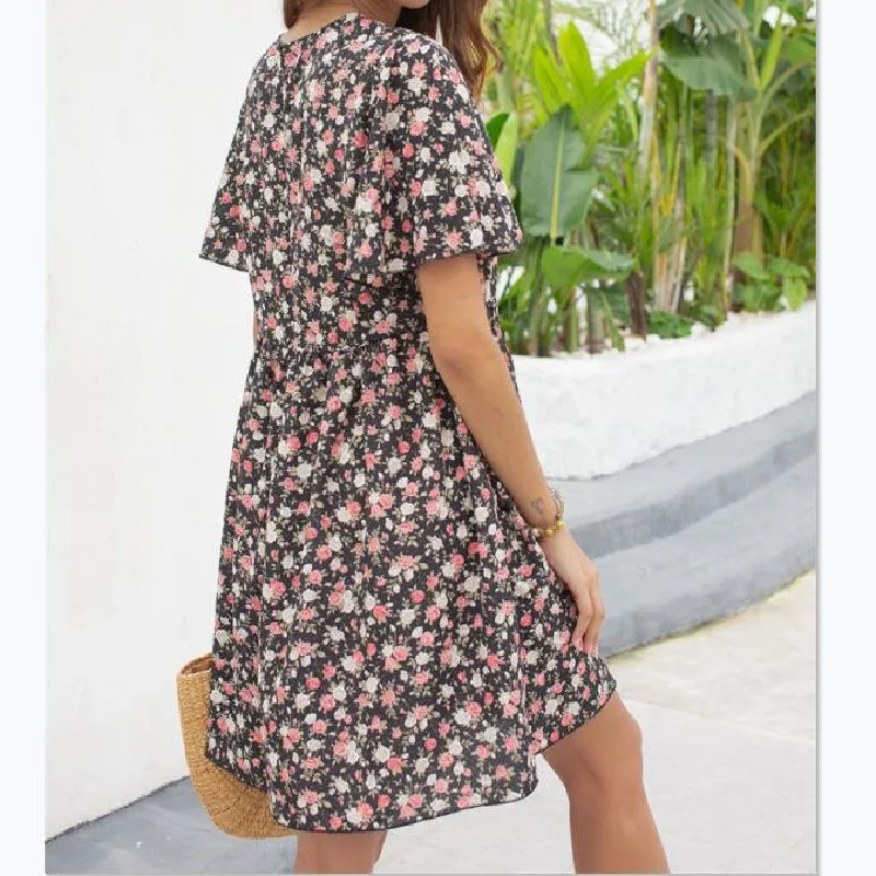 Elegant Bohemian Women Print Dress 2020 Summer Casual Flare Sleeves Slim Mini Dress Women
Elegant Bohemian Women Print Dress 2020 Summer Casual Flare Sleeves Slim Mini Dress Women