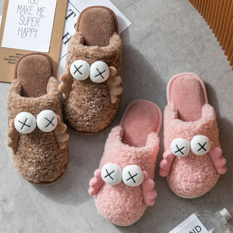 Women Cartoon Big Eyes Winter Slippers Indoor House Cute Lady Cotton Flat Shoes Soft Sole Warm Plush Female Flock Hot Slipper
Women Cartoon Big Eyes Winter Slippers Indoor House Cute Lady Cotton Flat Shoes Soft Sole Warm Plush Female Flock Hot Slipper