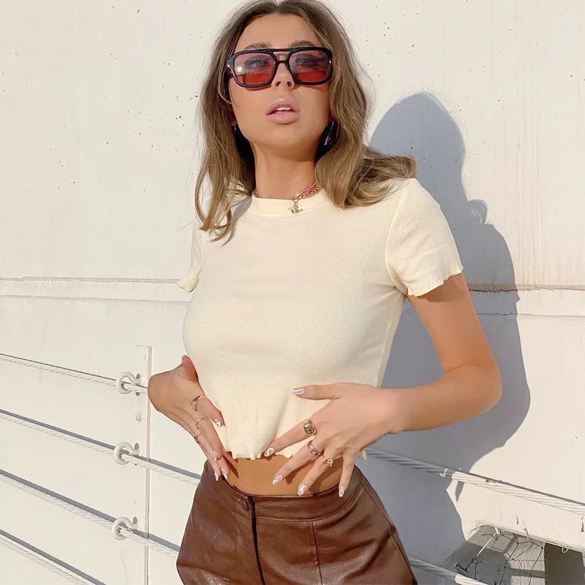 2021 Summer Fashion Woman Shirt Solid O-Neck Short Sleeve High Quality Slim Sexy WomenTops
2021 Summer Fashion Woman Shirt Solid O-Neck Short Sleeve High Quality Slim Sexy WomenTops