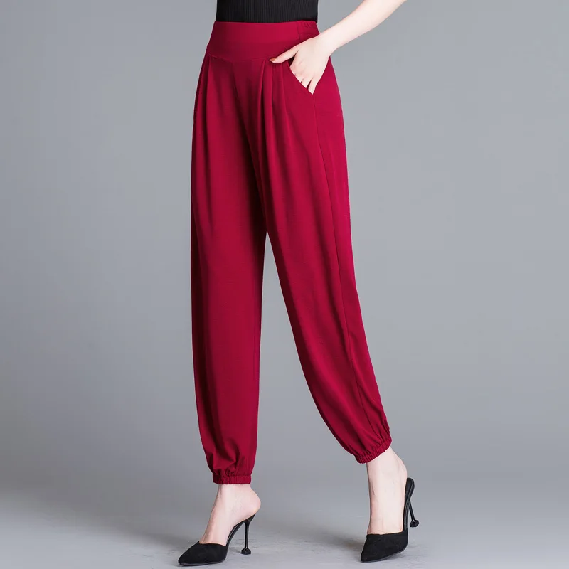 Women Summer High Waist Cotton Bloomers Solid Loose Pants Plus Size Women Korean Fashion Red Black Elastic Waist Casual Pants XL
Women Summer High Waist Cotton Bloomers Solid Loose Pants Plus Size Women Korean Fashion Red Black Elastic Waist Casual Pants XL