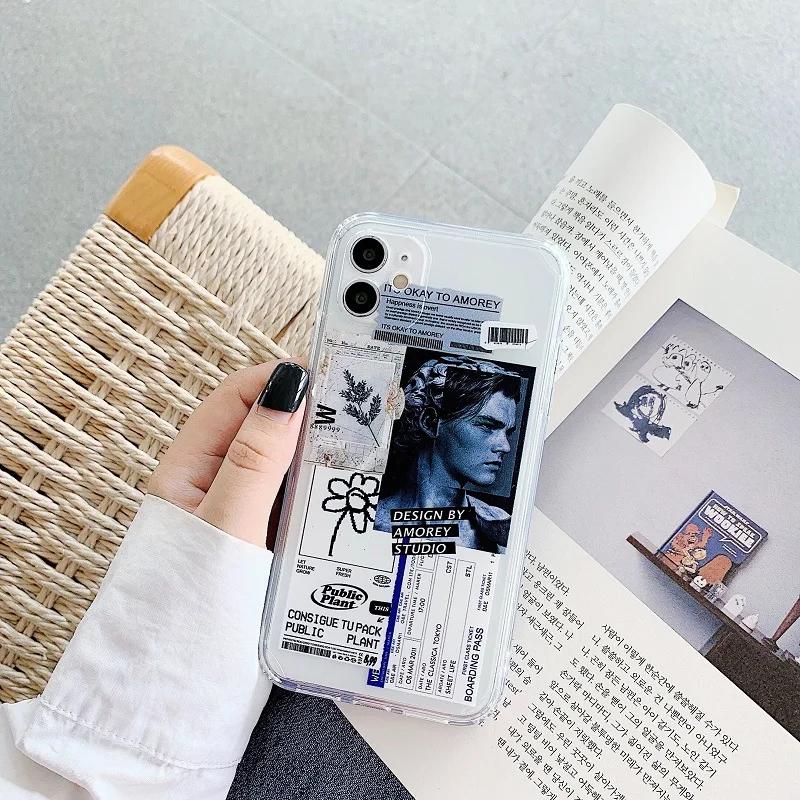 Straight Edge Cartoon Phone Case For Coque iPhone 12 11 Pro XS Max XR X 7 8 Plus Fashion Label Clear Soft TPU Cover Case Fundas
Straight Edge Cartoon Phone Case For Coque iPhone 12 11 Pro XS Max XR X 7 8 Plus Fashion Label Clear Soft TPU Cover Case Fundas
