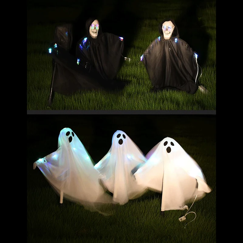 Halloween Skull Ghost Ornament Horror Outdoor Glowing Ghost Stake for Home Bar Haunted House Decoration 2020ing
Halloween Skull Ghost Ornament Horror Outdoor Glowing Ghost Stake for Home Bar Haunted House Decoration 2020ing
