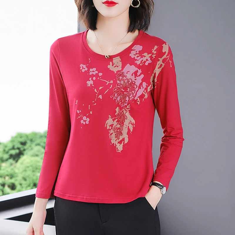 Shintimes Appliques Print Long Sleeve T-Shirt 2021 Fall T Shirt Women Tops Cotton Tshirt Korean Fashion Plus Size Woman Clothes
Shintimes Appliques Print Long Sleeve T-Shirt 2021 Fall T Shirt Women Tops Cotton Tshirt Korean Fashion Plus Size Woman Clothes