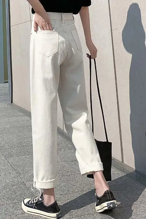 Korean Pants Women 2021 Spring Casual Loose White Jeans Female High Waist Straight Jeans Minimalist Wide Leg Trousers
Korean Pants Women 2021 Spring Casual Loose White Jeans Female High Waist Straight Jeans Minimalist Wide Leg Trousers