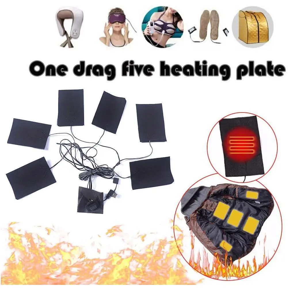 6PCS USB Warm Paste Pads Fast-Heating Carbon Fiber Safe Heating Warmer Pad 3 Gear Adjustable Heating Sheet For Vest Jacket
6PCS USB Warm Paste Pads Fast-Heating Carbon Fiber Safe Heating Warmer Pad 3 Gear Adjustable Heating Sheet For Vest Jacket