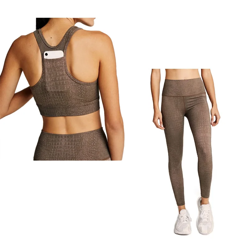 European And American Hot Selling New Crocodile Pattern Digital Printing Yoga Suit Tight Fitness Set
European And American Hot Selling New Crocodile Pattern Digital Printing Yoga Suit Tight Fitness Set