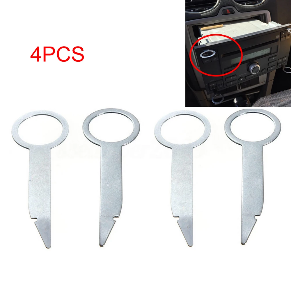 

4Pcs Car Radio Stereo Removal Release Tools Keys Metal Removal Tools For Ford Audi VW Volkswagen Useful Car Repair Accessories