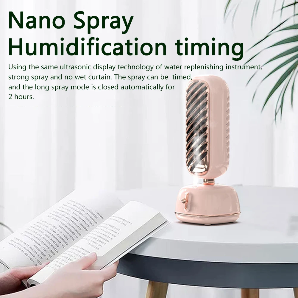 Desktop Silent Air Cooler Humidifier Home Office USB Leafless Cooling Fan Retro Wagging Humidification Fan Air Conditioning Fan
Desktop Silent Air Cooler Humidifier Home Office USB Leafless Cooling Fan Retro Wagging Humidification Fan Air Conditioning Fan