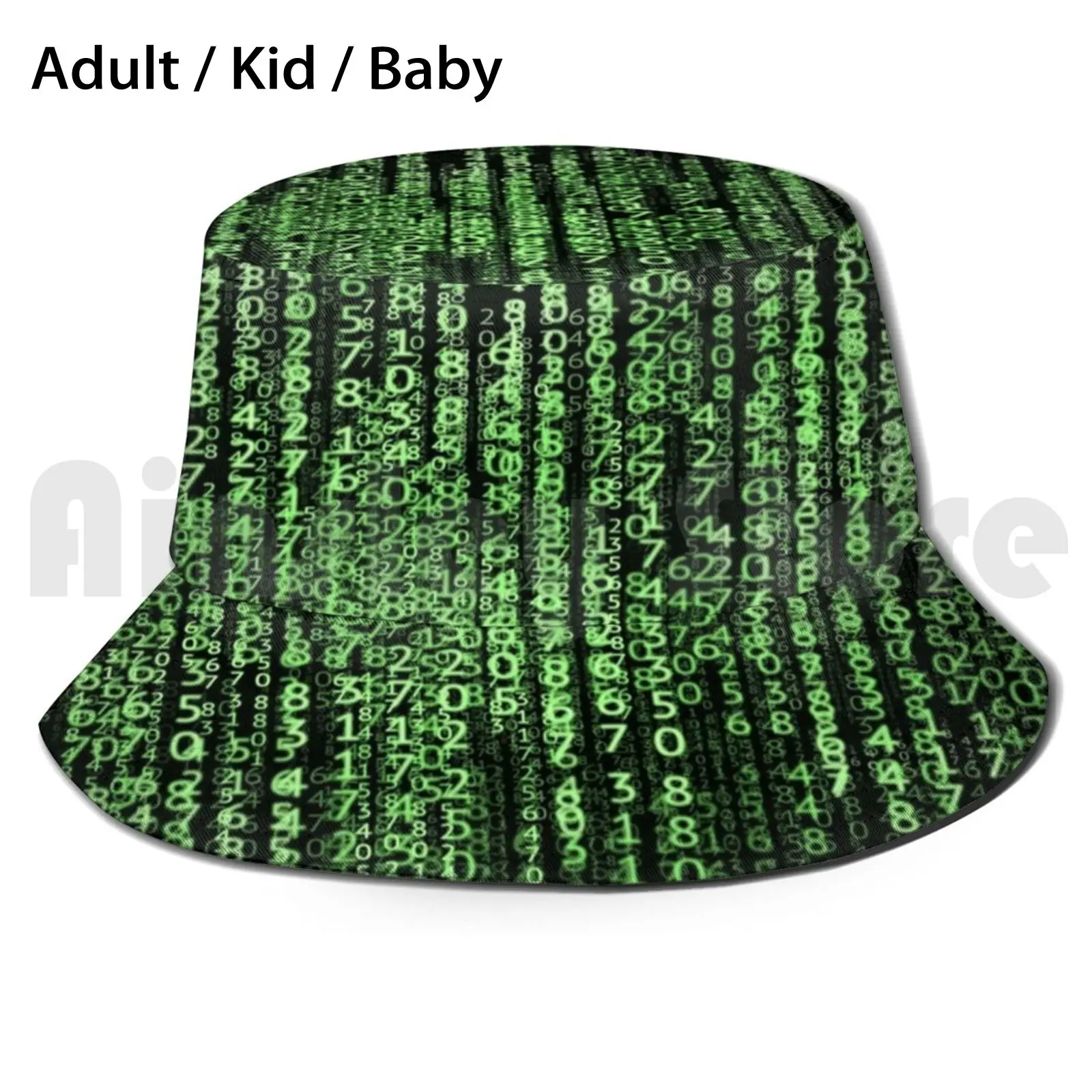 

Кодовый дизайн солнцезащитной шляпы Matrix, складная УФ-защита, матричная кодовая пленка для фильмов с зелеными цифрами, Кеану ревс, Нео морфеу...