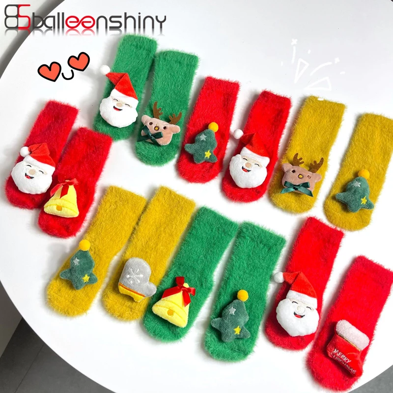 Balleenshiny Mink Wool Warm Middle Tube Children's Socks Cute Cartoon Baby Floor Socks New Fashion Christmas Gifts for Kids
Balleenshiny Mink Wool Warm Middle Tube Children's Socks Cute Cartoon Baby Floor Socks New Fashion Christmas Gifts for Kids