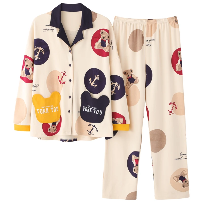 Women Sleepwear Cartoon Nightgown Plus Size 3XL Cotton Nighty Long Sleeve THIN Spring Fall Pyjamas Lapel Loose Version Pajamas
Women Sleepwear Cartoon Nightgown Plus Size 3XL Cotton Nighty Long Sleeve THIN Spring Fall Pyjamas Lapel Loose Version Pajamas