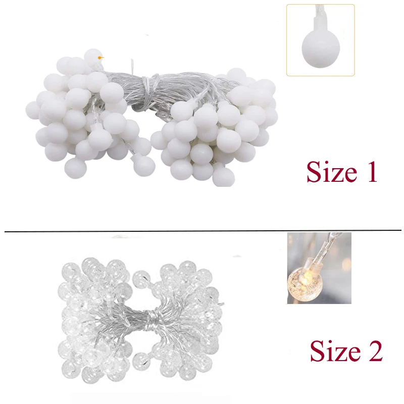 LED Ball String Lights Crystal Ball Battery Lamp Power LED String Fairy Lights Garlands Garden Wedding Decoration for Outdoor
LED Ball String Lights Crystal Ball Battery Lamp Power LED String Fairy Lights Garlands Garden Wedding Decoration for Outdoor