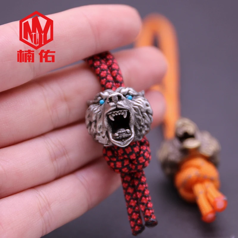 1PC Lion Wolf Dog Knife Beads Paracord Beads Retro Brass Copper White Copper Lanyard Pendants
1PC Lion Wolf Dog Knife Beads Paracord Beads Retro Brass Copper White Copper Lanyard Pendants