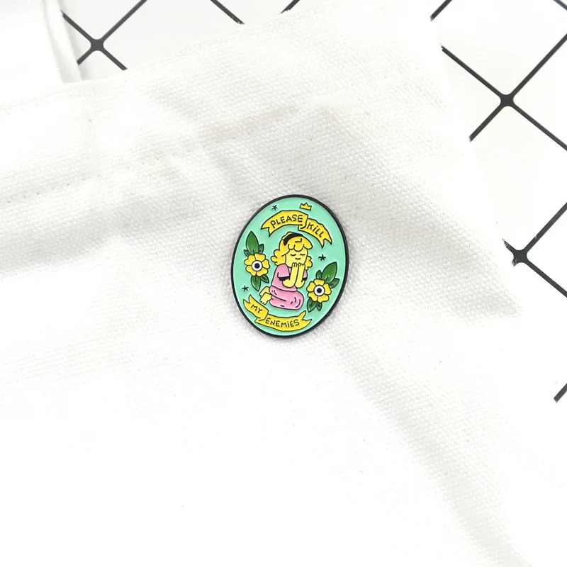 Feminist Girl Power Enamel Lapel Pin Quote PLS KILL MY ENEMIES Collar Pin Shirt Bag Brooch Badge Jeans Collar Pin Jewelry Gifts 
Feminist Girl Power Enamel Lapel Pin Quote PLS KILL MY ENEMIES Collar Pin Shirt Bag Brooch Badge Jeans Collar Pin Jewelry Gifts