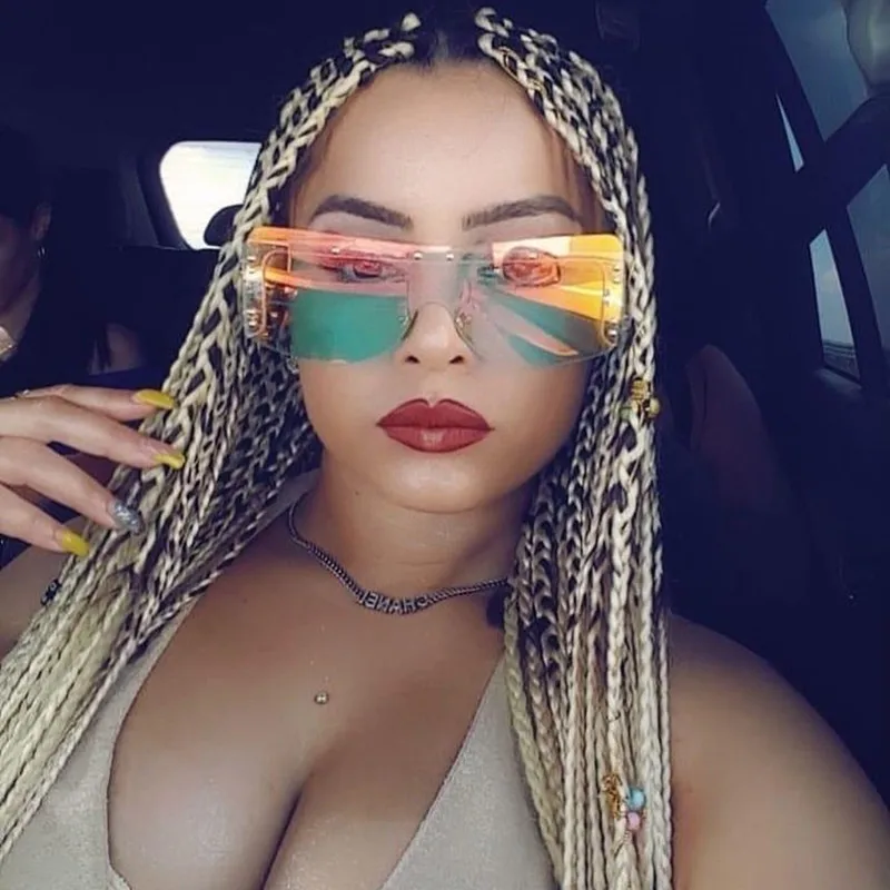 Fashion Steampunk Sunglasses Women Luxury One Piece Rimless Men's Sunglasses 2020 Brand Vintage Sunglasses UV400 oculos de sol
Fashion Steampunk Sunglasses Women Luxury One Piece Rimless Men's Sunglasses 2020 Brand Vintage Sunglasses UV400 oculos de sol