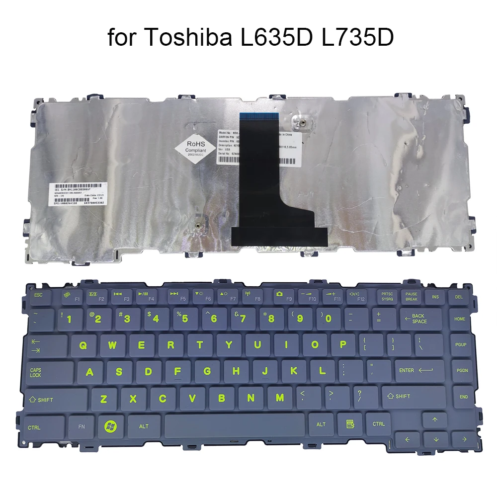 OVY English laptop keyboard for Toshiba satellite L635D L635 L735 L735D US replacement keyboards New 9Z.N4XSV.C01 6037B0053302
OVY English laptop keyboard for Toshiba satellite L635D L635 L735 L735D US replacement keyboards New 9Z.N4XSV.C01 6037B0053302