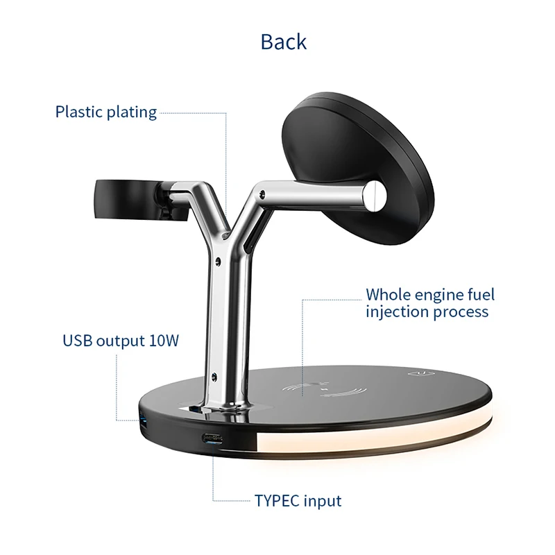 3 in 1 Magnetic Wireless Charger Stand For Magsafe iPhone 12 Mini Pro Max/Apple Watch Fast Charging Dock Station For Airpods Pro
3 in 1 Magnetic Wireless Charger Stand For Magsafe iPhone 12 Mini Pro Max/Apple Watch Fast Charging Dock Station For Airpods Pro