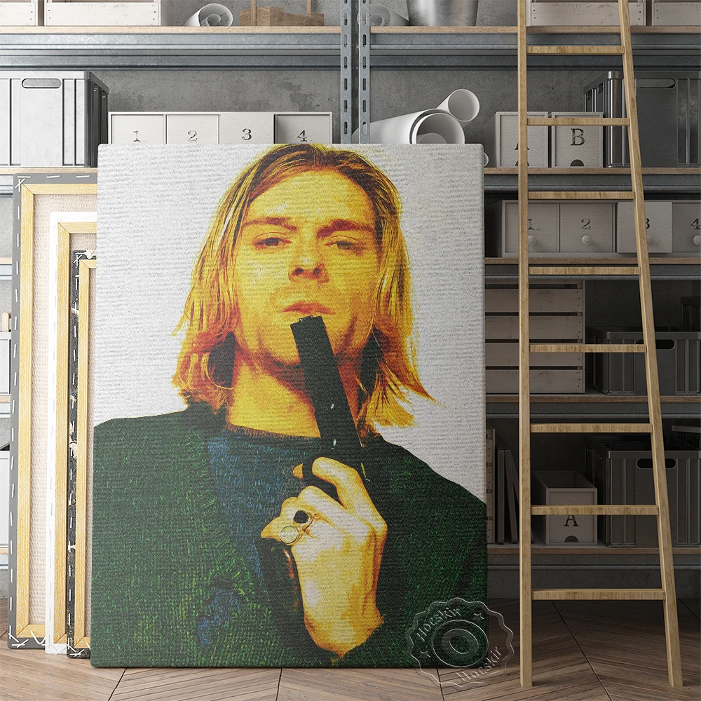 Kurt Cobain American Musician Poster, Rock Band Guitarist Wall Painting, Singer Music Star Art Prints, Handsome Man Wall Sticker
Kurt Cobain American Musician Poster, Rock Band Guitarist Wall Painting, Singer Music Star Art Prints, Handsome Man Wall Sticker