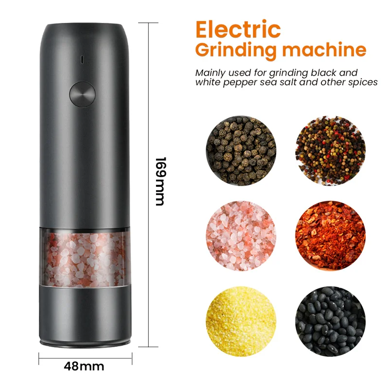 USB Charging Electric Automatic Mill Pepper And Salt Grinder Spice Salt Pepper Grinder With LED Light Adjustable Coarseness Mill
USB Charging Electric Automatic Mill Pepper And Salt Grinder Spice Salt Pepper Grinder With LED Light Adjustable Coarseness Mill