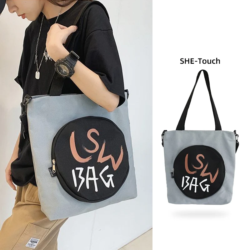 Canvas Tote Shoulder Bag Handbags Foldable Shopper Letter Printed Large Size Satchels For Lovers Both Women And Men, Matching
Canvas Tote Shoulder Bag Handbags Foldable Shopper Letter Printed Large Size Satchels For Lovers Both Women And Men, Matching