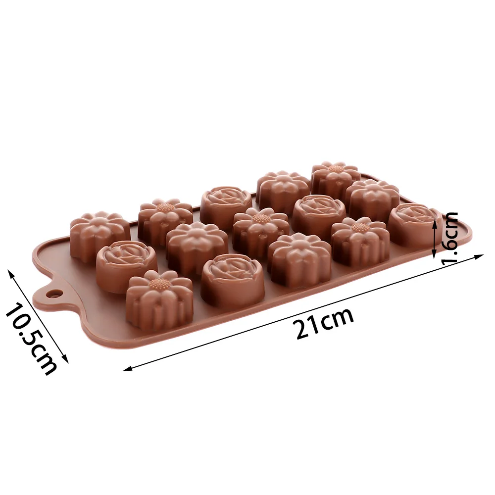 15 Grid Chocolate Mould Soft Silicone Flower Rose Chocolate Cake Soap Mold Baking Ice Tray Mould Baking Accessories
15 Grid Chocolate Mould Soft Silicone Flower Rose Chocolate Cake Soap Mold Baking Ice Tray Mould Baking Accessories